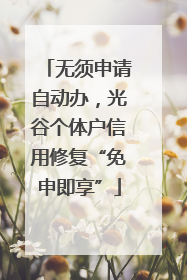 无须申请自动办，光谷个体户信用修复“免申即享”