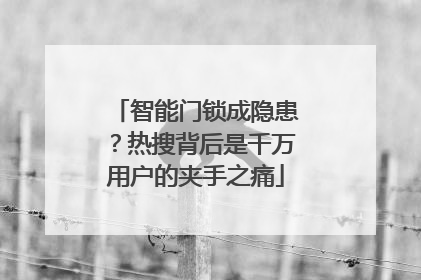 智能门锁成隐患？热搜背后是千万用户的夹手之痛