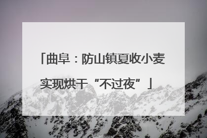 曲阜：防山镇夏收小麦实现烘干“不过夜”