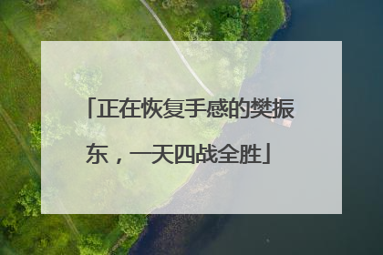 正在恢复手感的樊振东，一天四战全胜