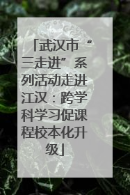 武汉市“三走进”系列活动走进江汉：跨学科学习促课程校本化升级