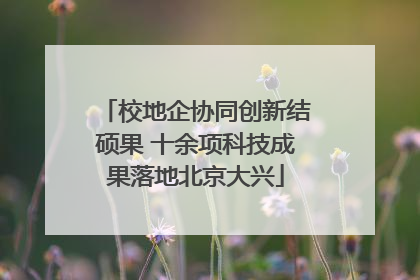 校地企协同创新结硕果 十余项科技成果落地北京大兴