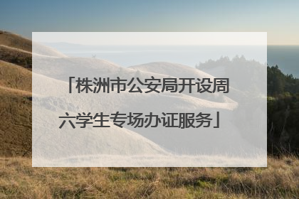 株洲市公安局开设周六学生专场办证服务