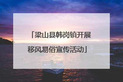梁山县韩岗镇开展移风易俗宣传活动