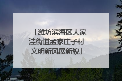 潍坊滨海区大家洼街道孟家庄子村文明新风展新貌