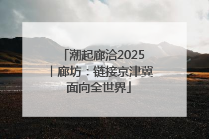 潮起廊洽2025丨廊坊：链接京津冀 面向全世界