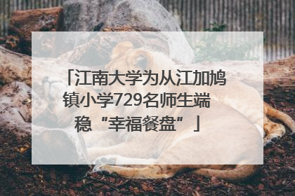 江南大学为从江加鸠镇小学729名师生端稳“幸福餐盘”