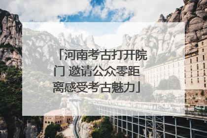 河南考古打开院门 邀请公众零距离感受考古魅力