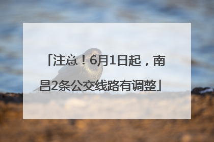 注意！6月1日起，南昌2条公交线路有调整