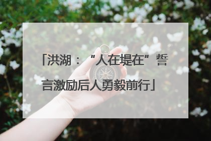 洪湖：“人在堤在”誓言激励后人勇毅前行