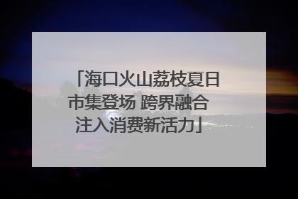 海口火山荔枝夏日市集登场 跨界融合注入消费新活力