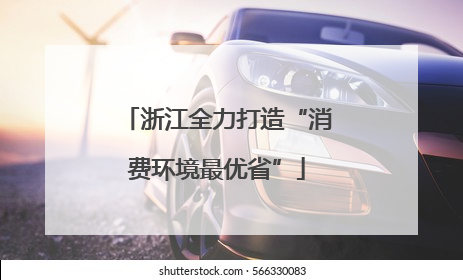 浙江全力打造“消费环境最优省”