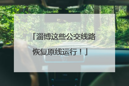 淄博这些公交线路恢复原线运行！