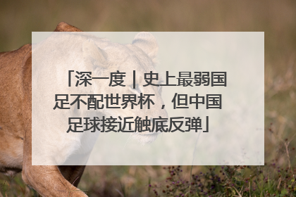 深一度｜史上最弱国足不配世界杯，但中国足球接近触底反弹