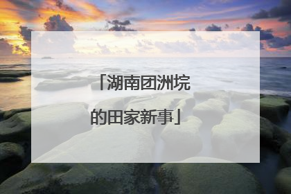 湖南团洲垸的田家新事