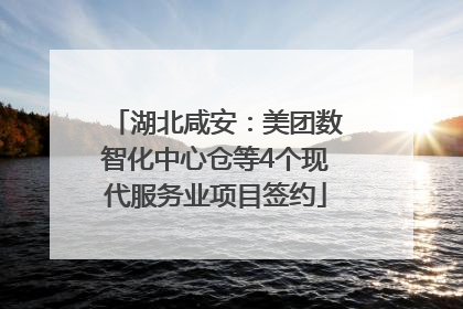 湖北咸安：美团数智化中心仓等4个现代服务业项目签约