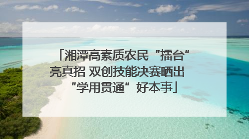 湘潭高素质农民“擂台”亮真招 双创技能决赛晒出“学用贯通”好本事