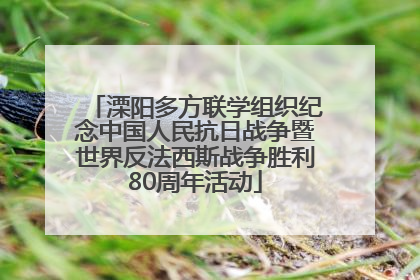 溧阳多方联学组织纪念中国人民抗日战争暨世界反法西斯战争胜利80周年活动