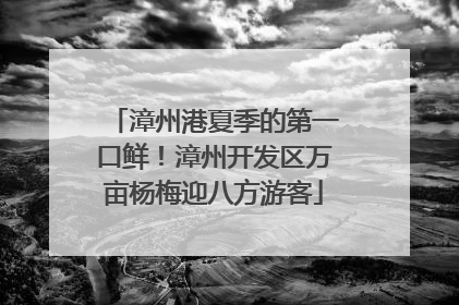 漳州港夏季的第一口鲜！漳州开发区万亩杨梅迎八方游客