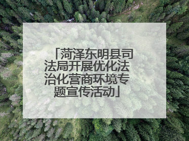 菏泽东明县司法局开展优化法治化营商环境专题宣传活动