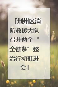 荆州区消防救援大队召开两个“全链条”整治行动推进会