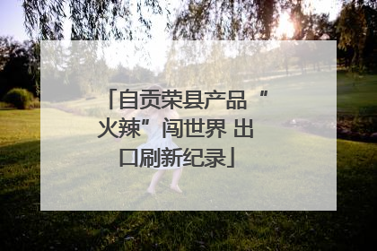 自贡荣县产品“火辣”闯世界 出口刷新纪录