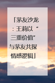 茅友沙龙：王莉以“三重价值”与茅友共探情感逻辑