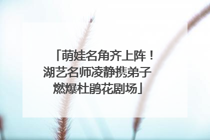 萌娃名角齐上阵！湖艺名师凌静携弟子燃爆杜鹃花剧场