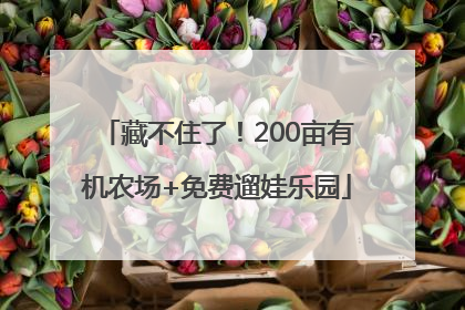 藏不住了！200亩有机农场+免费遛娃乐园