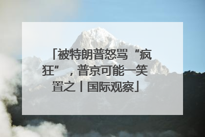 被特朗普怒骂“疯狂”，普京可能一笑置之丨国际观察