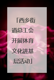 西乡街道总工会开展体育文化进基层活动