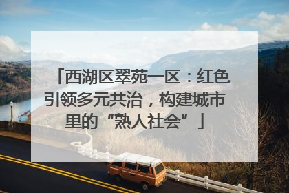 西湖区翠苑一区：红色引领多元共治，构建城市里的“熟人社会”