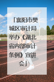 襄阳市樊城区审计局举办《湖北省内部审计条例》宣讲会