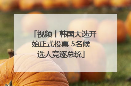 视频丨韩国大选开始正式投票 5名候选人竞逐总统