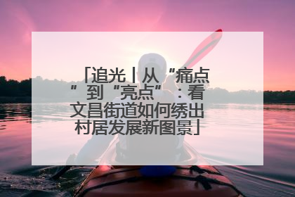 追光丨从“痛点”到“亮点”：看文昌街道如何绣出村居发展新图景