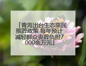 青海出台生态惠民殡葬政策 每年预计减轻群众丧葬负担7000余万元