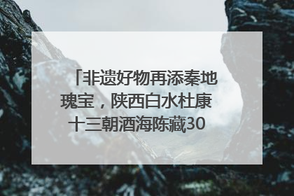 非遗好物再添秦地瑰宝，陕西白水杜康十三朝酒海陈藏30年别具一格