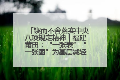 锲而不舍落实中央八项规定精神丨福建莆田：“一张表”“一张图”为基层减轻“数字负担”