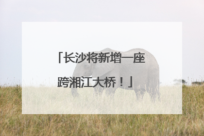 长沙将新增一座跨湘江大桥！