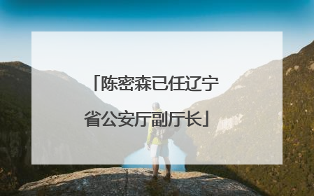 陈密森已任辽宁省公安厅副厅长