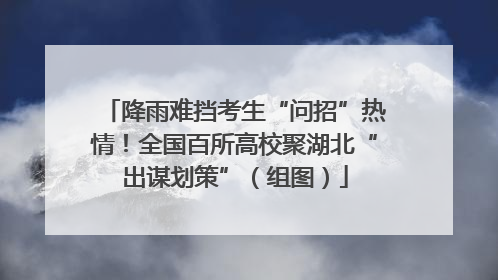 降雨难挡考生“问招”热情！全国百所高校聚湖北“出谋划策”（组图）