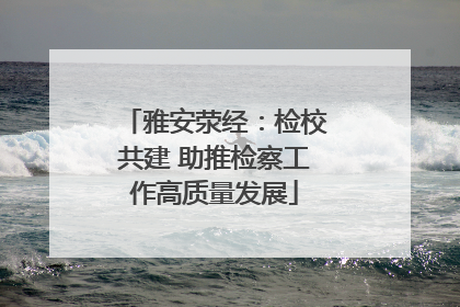 雅安荥经：检校共建 助推检察工作高质量发展