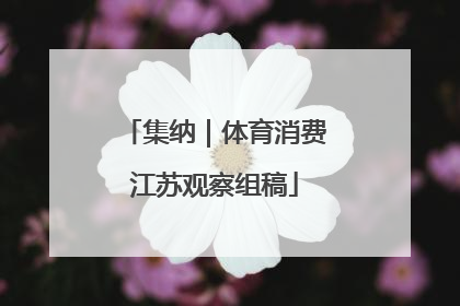 集纳｜体育消费江苏观察组稿