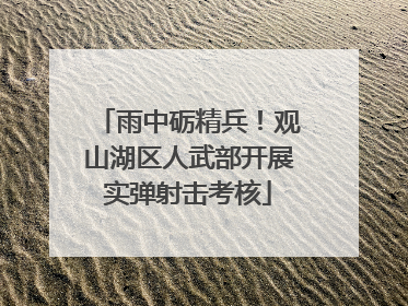 雨中砺精兵！观山湖区人武部开展实弹射击考核