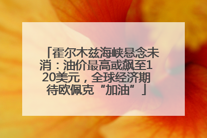 霍尔木兹海峡悬念未消：油价最高或飙至120美元，全球经济期待欧佩克“加油”