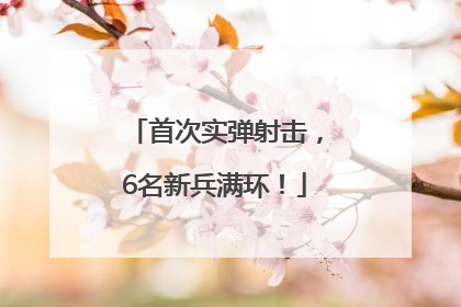 首次实弹射击，6名新兵满环！