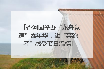 香河园举办“龙舟竞速”嘉年华，让“奔跑者”感受节日温情