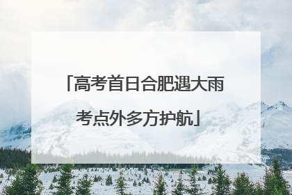 高考首日合肥遇大雨 考点外多方护航