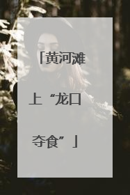 黄河滩上“龙口夺食”