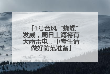 1号台风“蝴蝶”发威，周日上海将有大雨雷电，中考生请做好防范准备